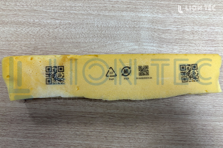 汽車海綿座墊-UV噴碼機噴碼案例